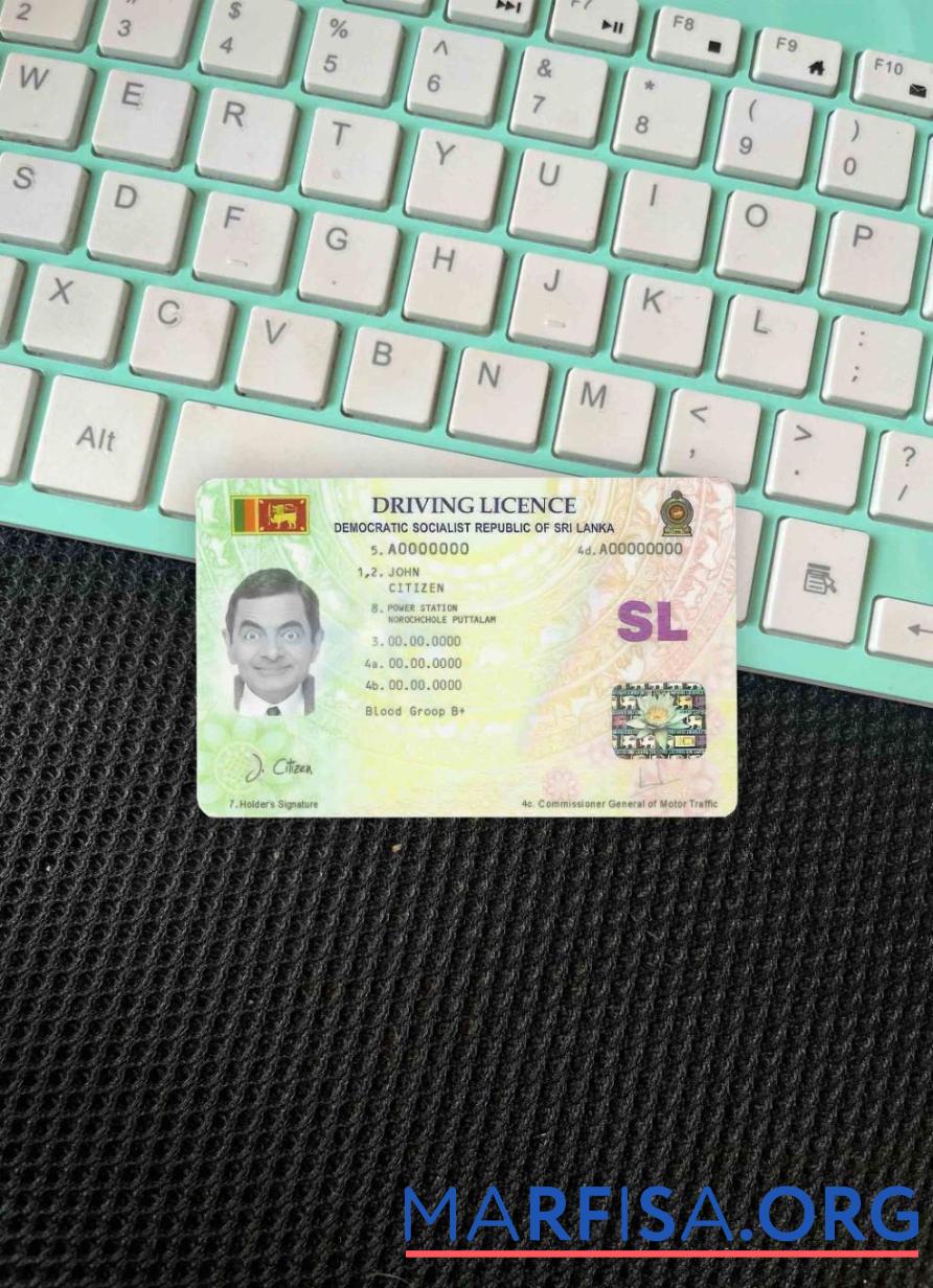 Blank Sri Lanka DL photolook download for verification
